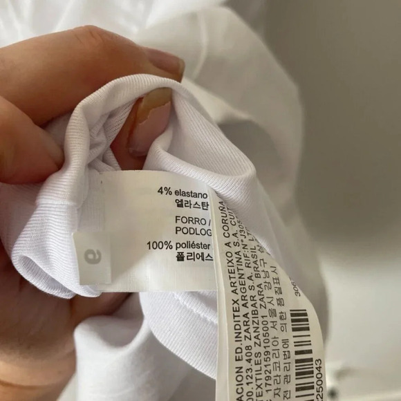 Zara Poplin Corset Style Mini Dress White  Blogger Fav Size Large - Picture 15 of 15